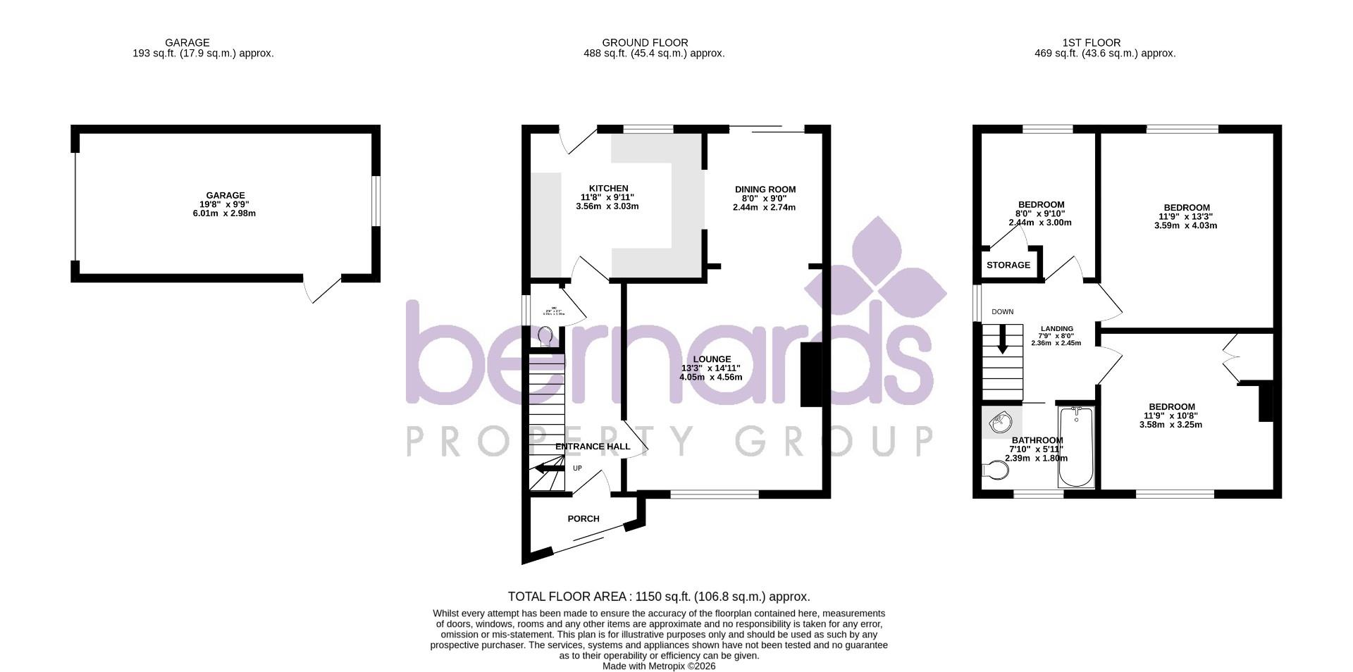 12, Birch Tree Close, Emsworth floorplan