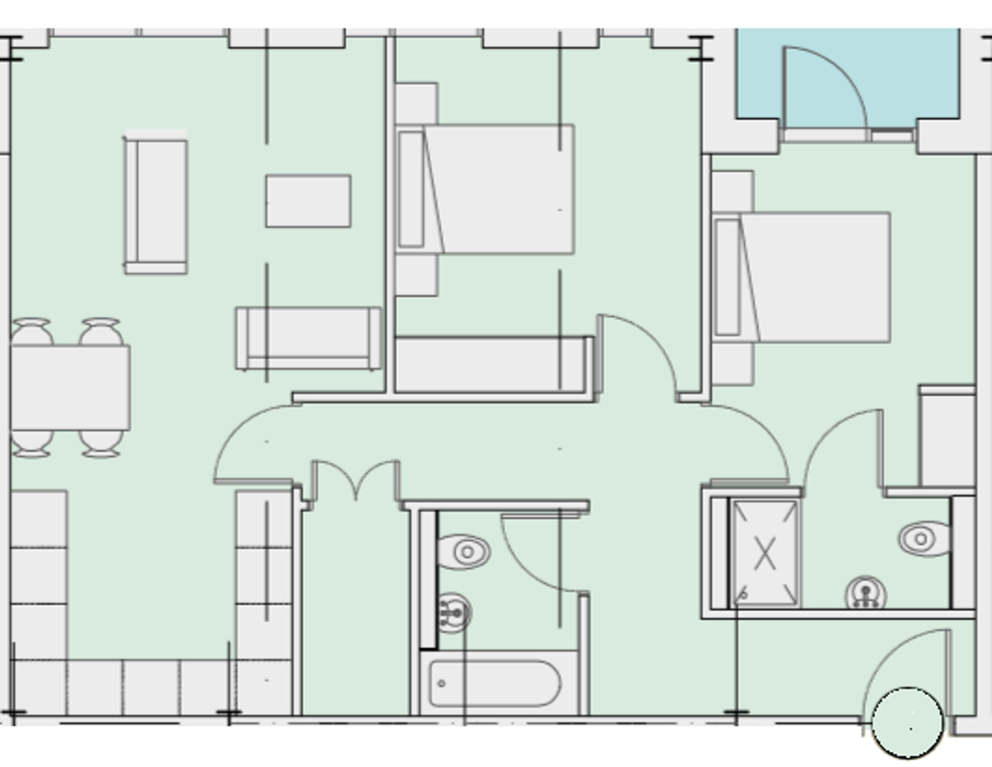 Flat 53, Halo House, Manchester floorplan