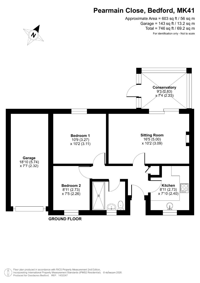 8 Pearmain Close, Bedford floorplan