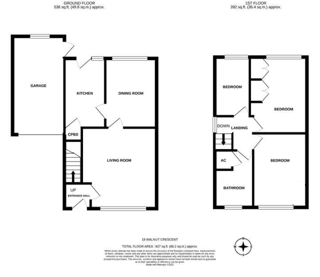 18, Walnut Crescent, Malvern floorplan