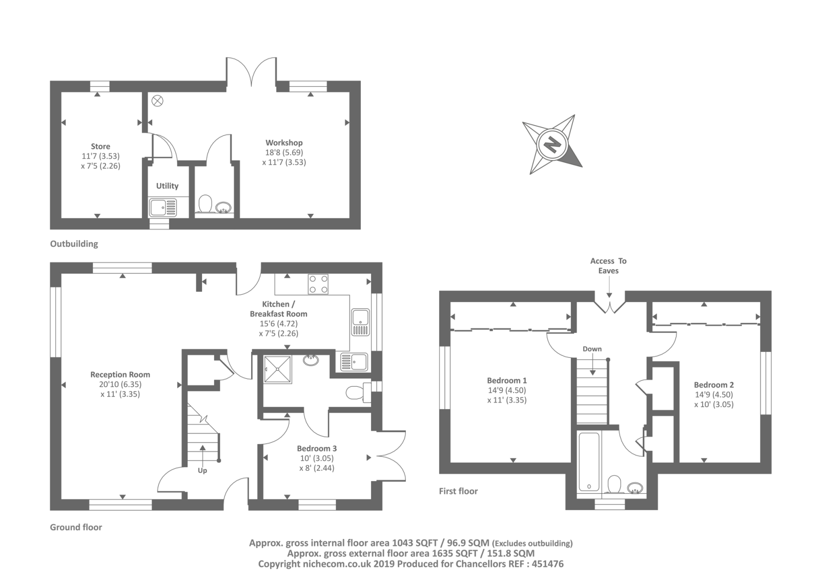 3 Bedrooms Detached house for sale in Woodham Lane, New Haw KT15