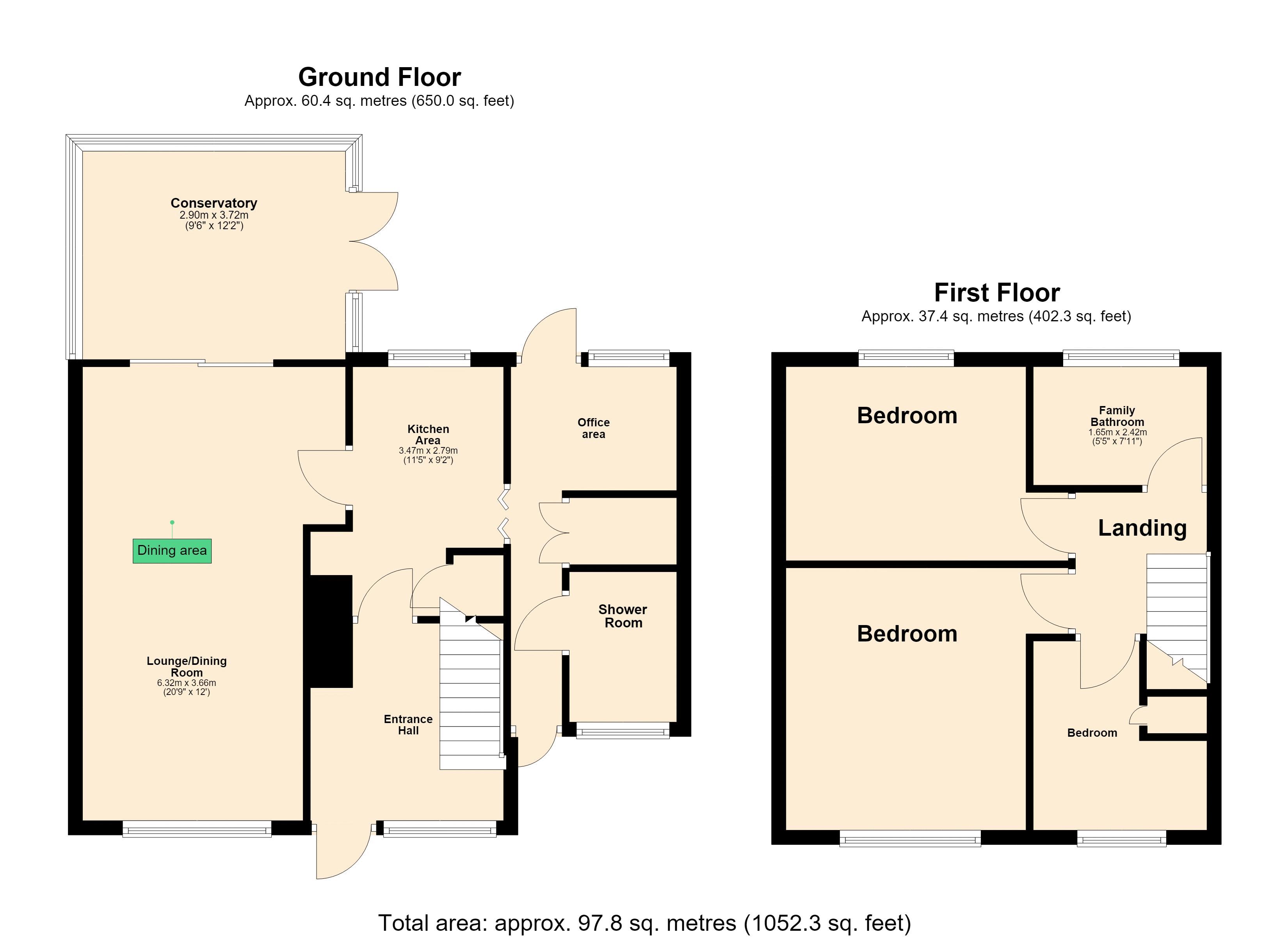 1, Beckworth Grove, Oakham floorplan