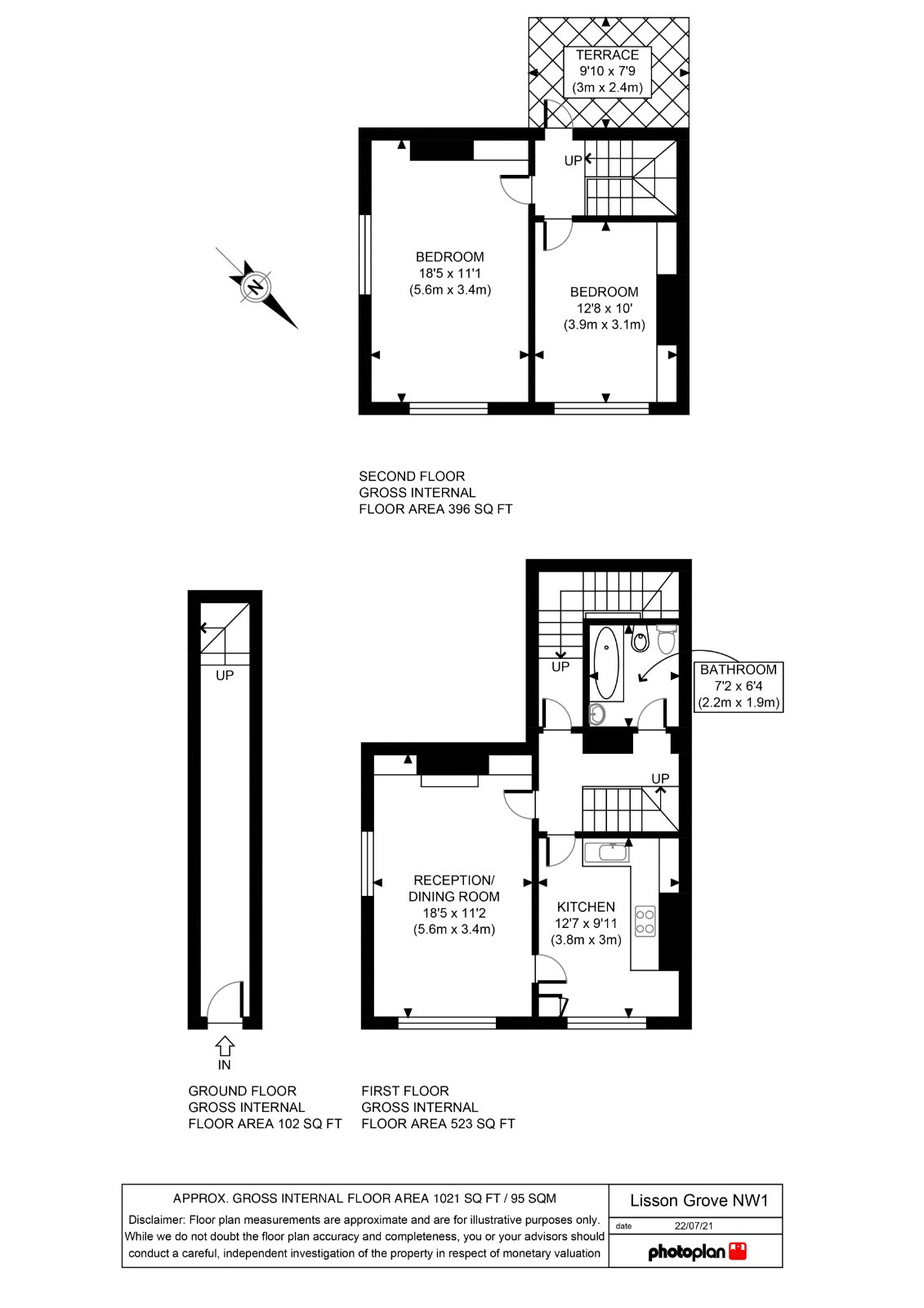 Flat A, 95, Lisson Grove, London floorplan