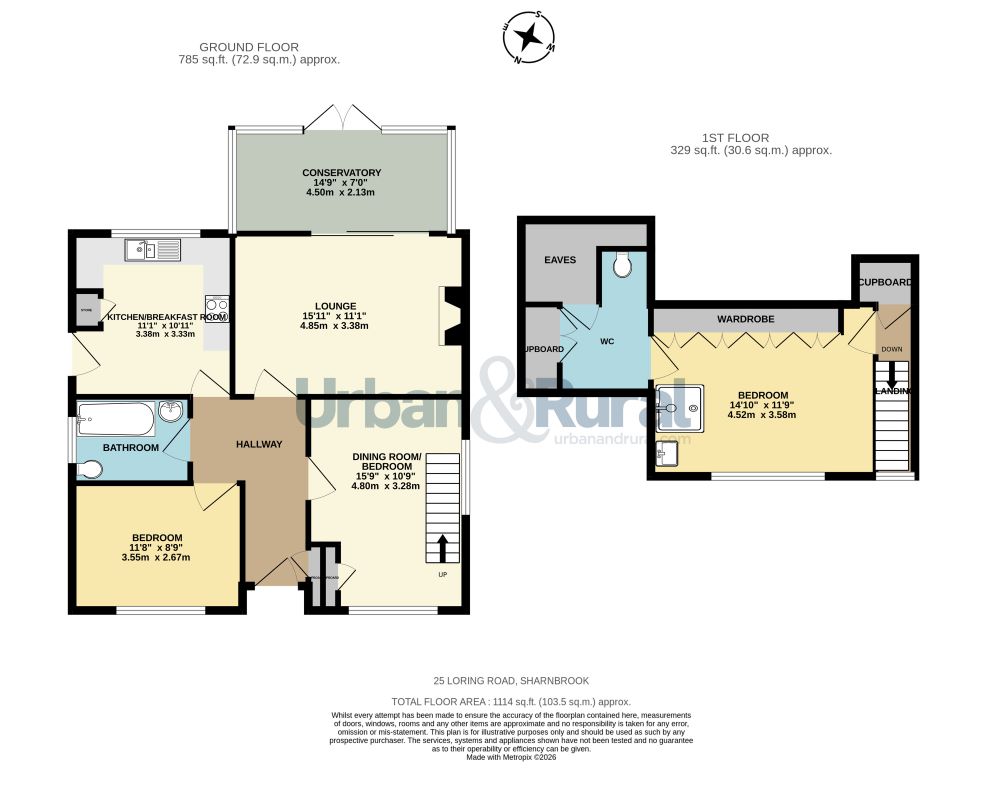 25, Loring Road, Sharnbrook floorplan