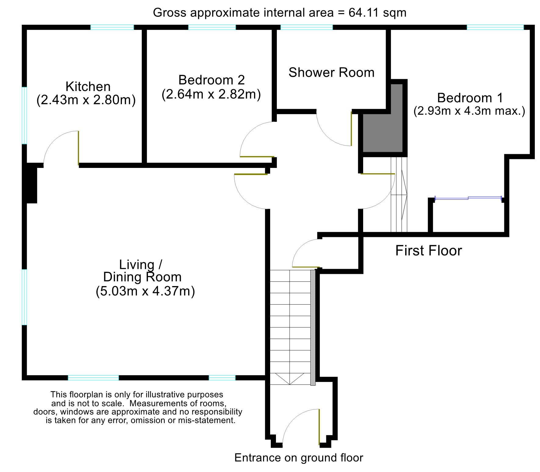 15 Upper House Court, Winchester Road, Wickham floorplan