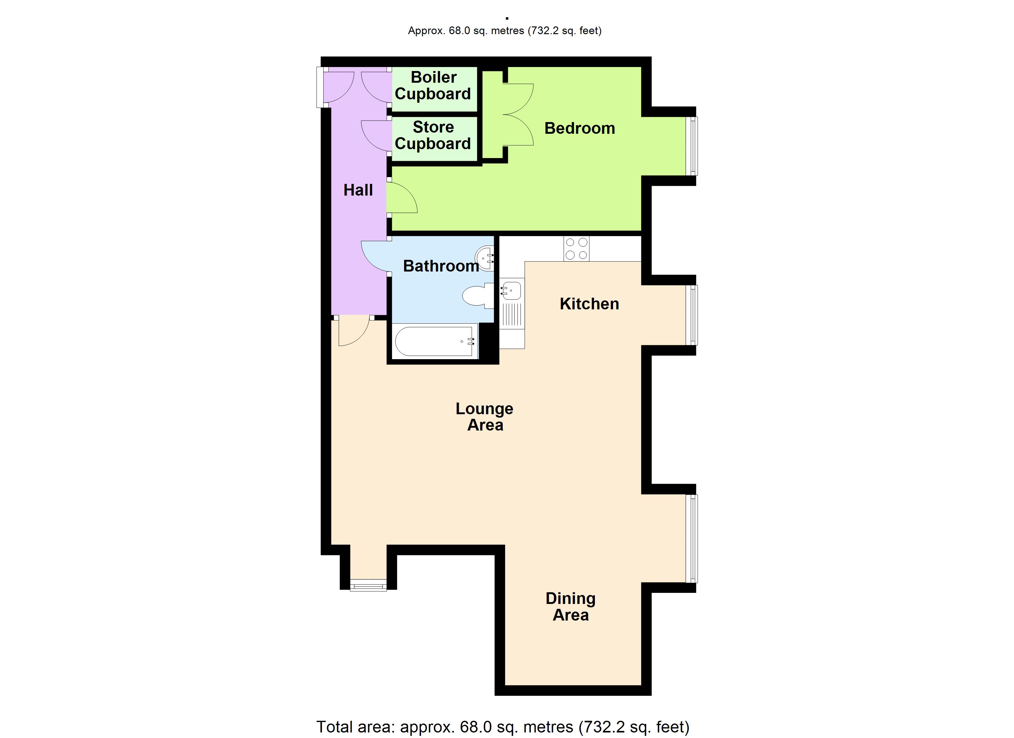 8 Viburnum House, 21, Cresswell Square, Angmering floorplan