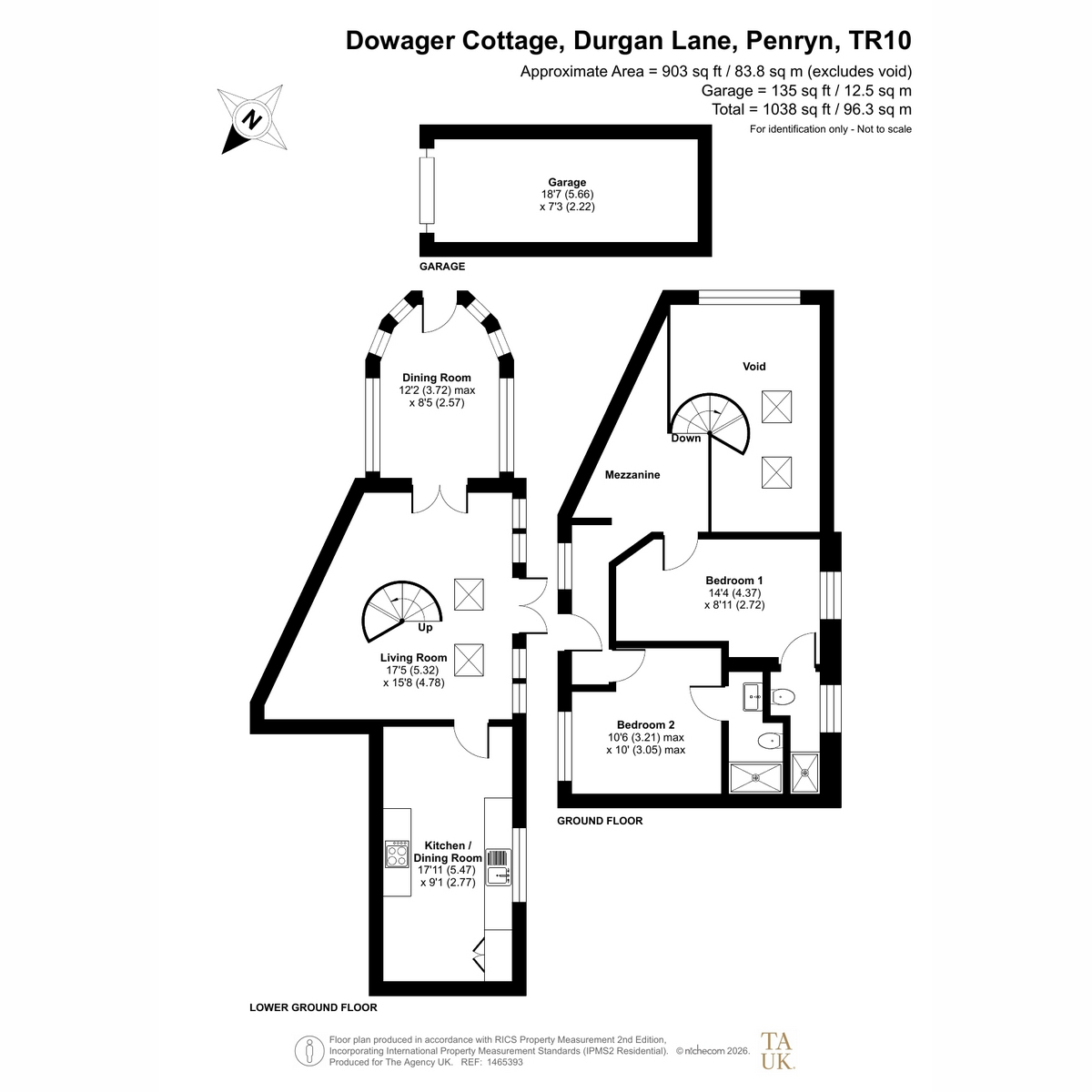Dowager, Durgan Lan, Falmouth floorplan