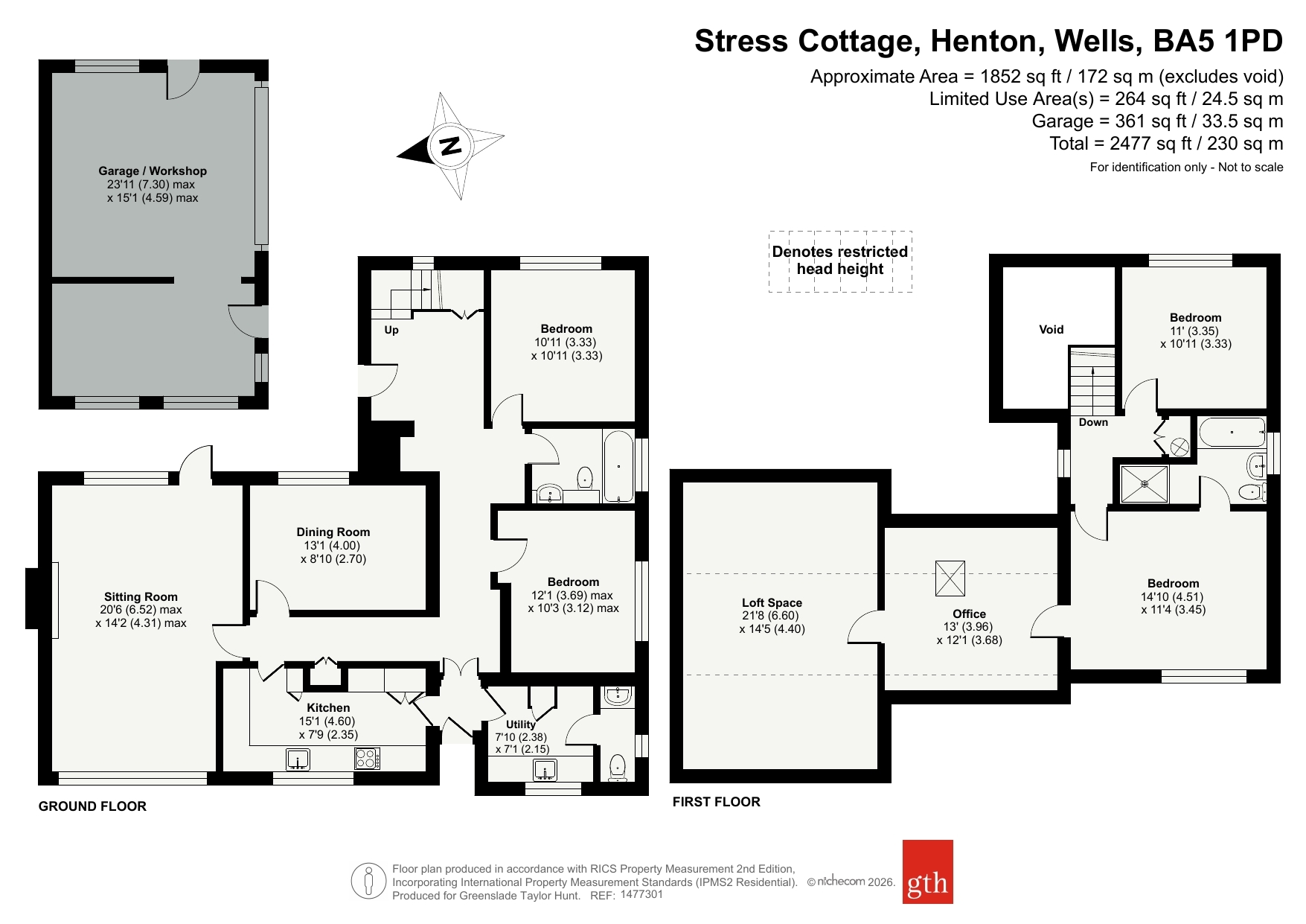 Stress Cottage,, Henton, Somerset floorplan