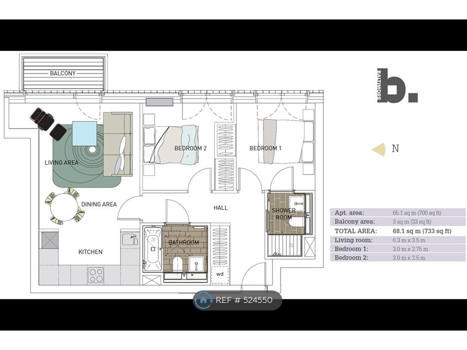 2 Bedrooms Flat to rent in Baltimore Wharf, London E14