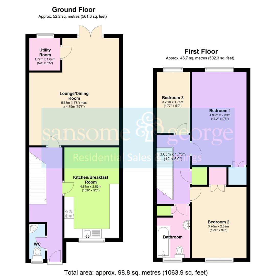 3 Bedrooms End terrace house for sale in Caleta Close, Caversham, Reading RG4