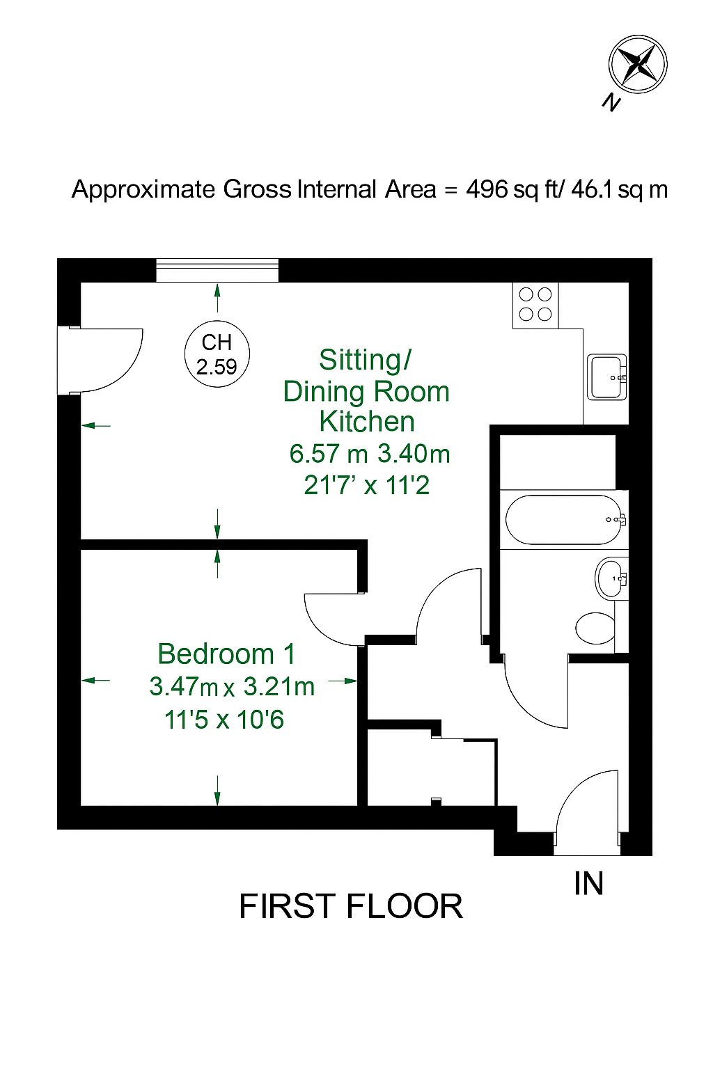 1, Rosemead Avenue, High Wycombe floorplan