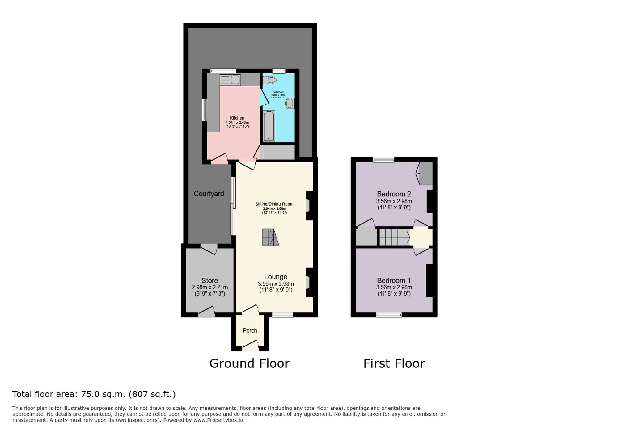 1 The Cottages, Bridgwater floorplan