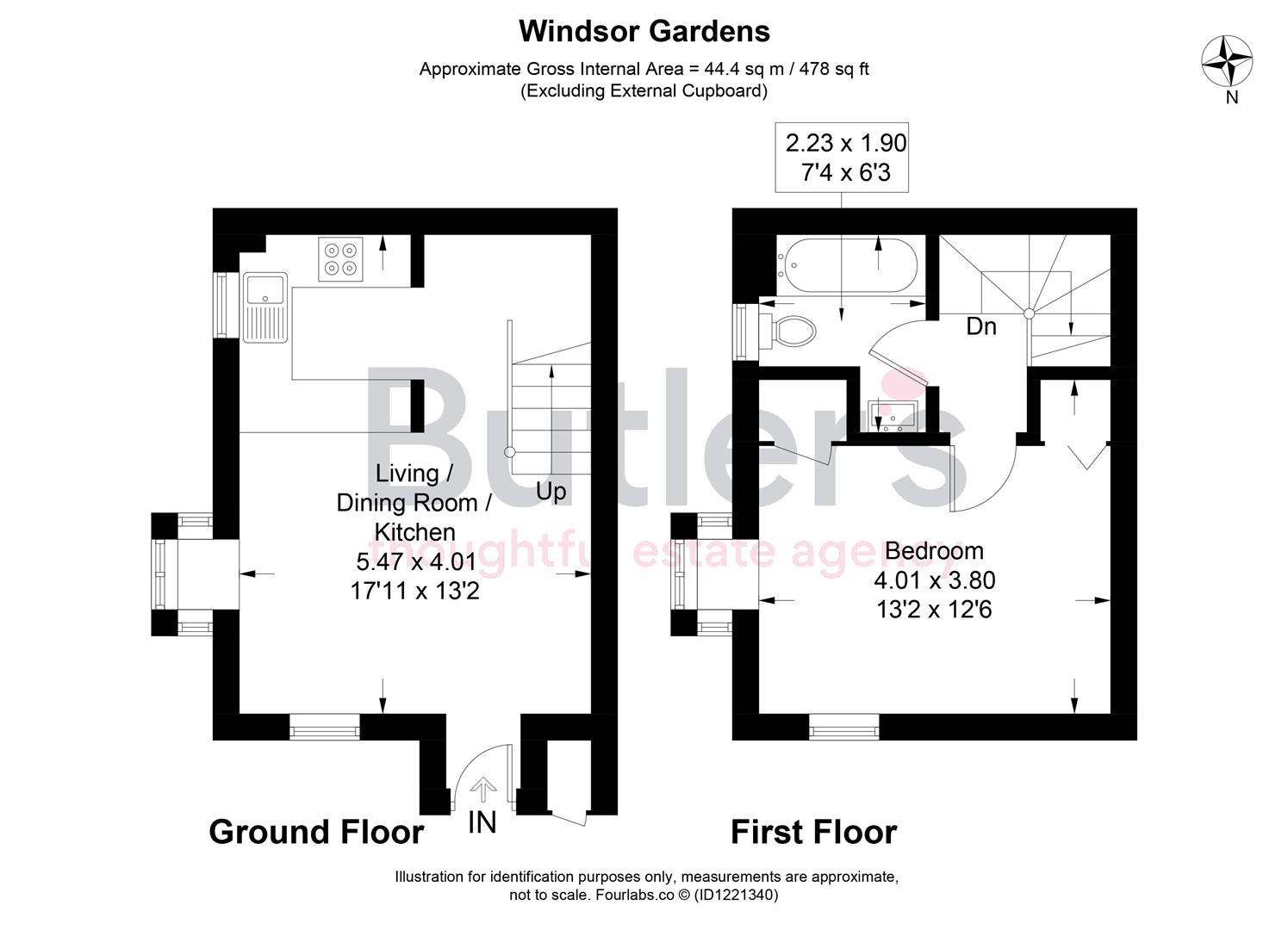 1, Windsor Gardens, Croydon floorplan