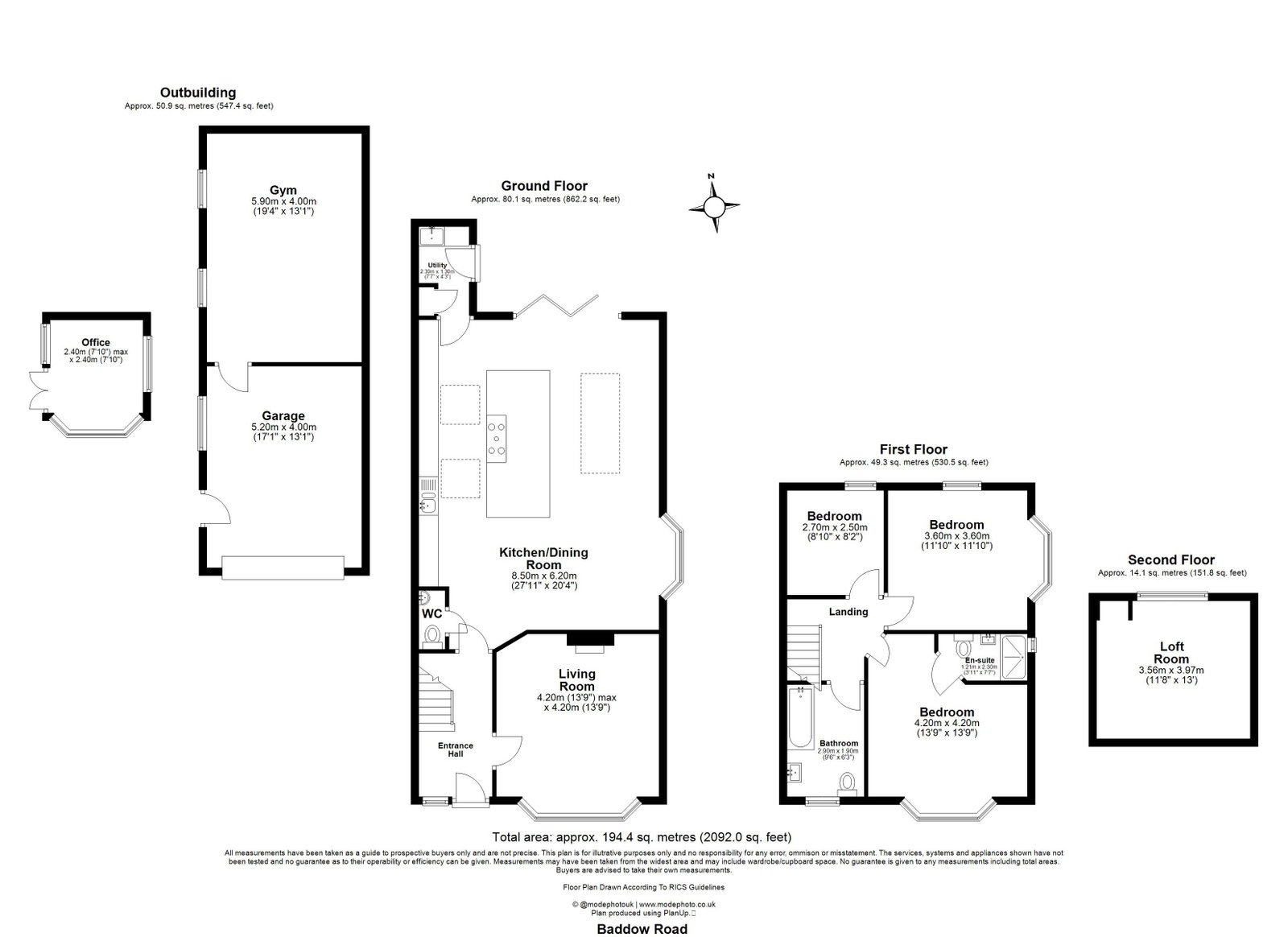 355, Baddow Road, Chelmsford floorplan