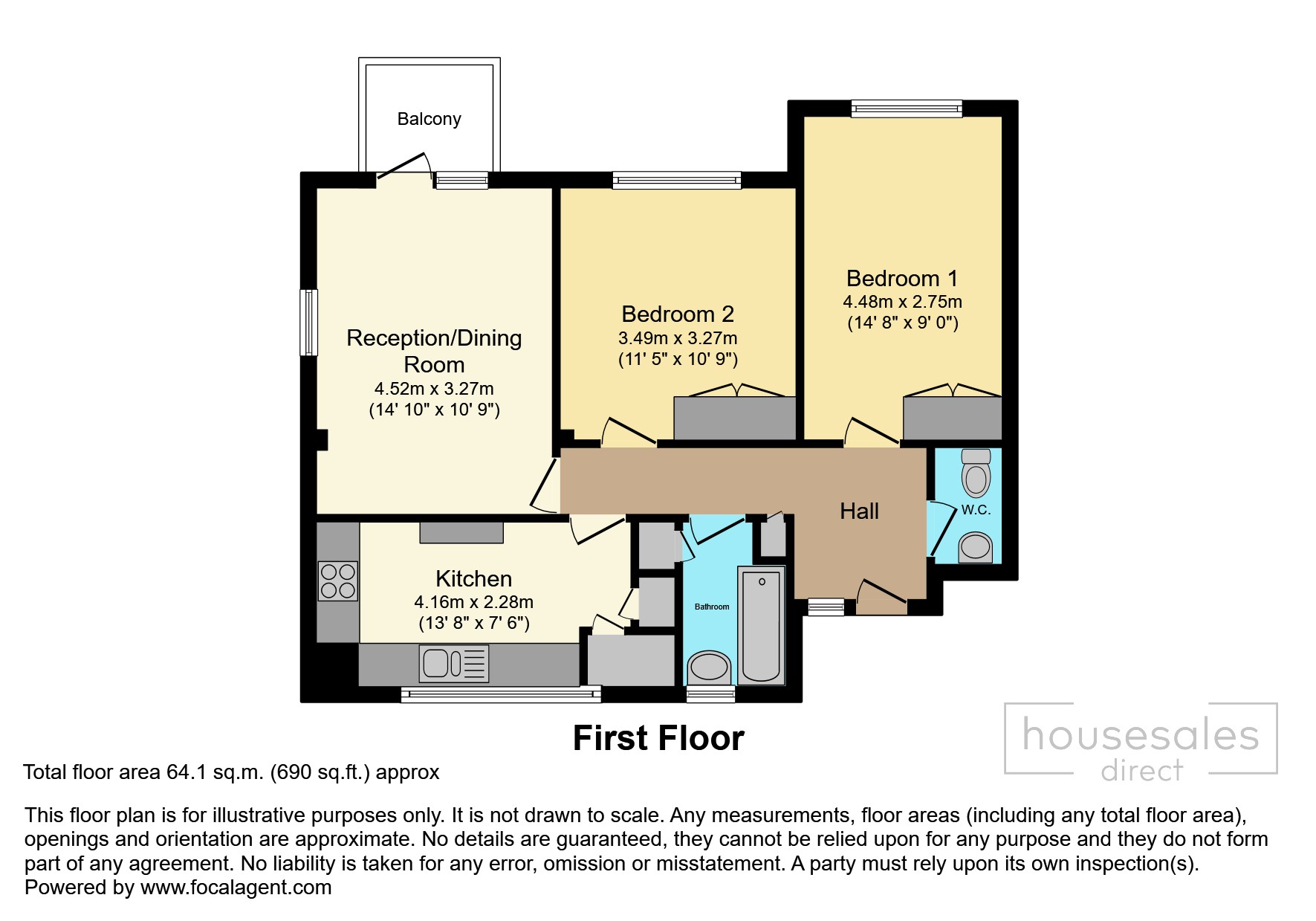 Flat 5, Dunsfold House, London floorplan