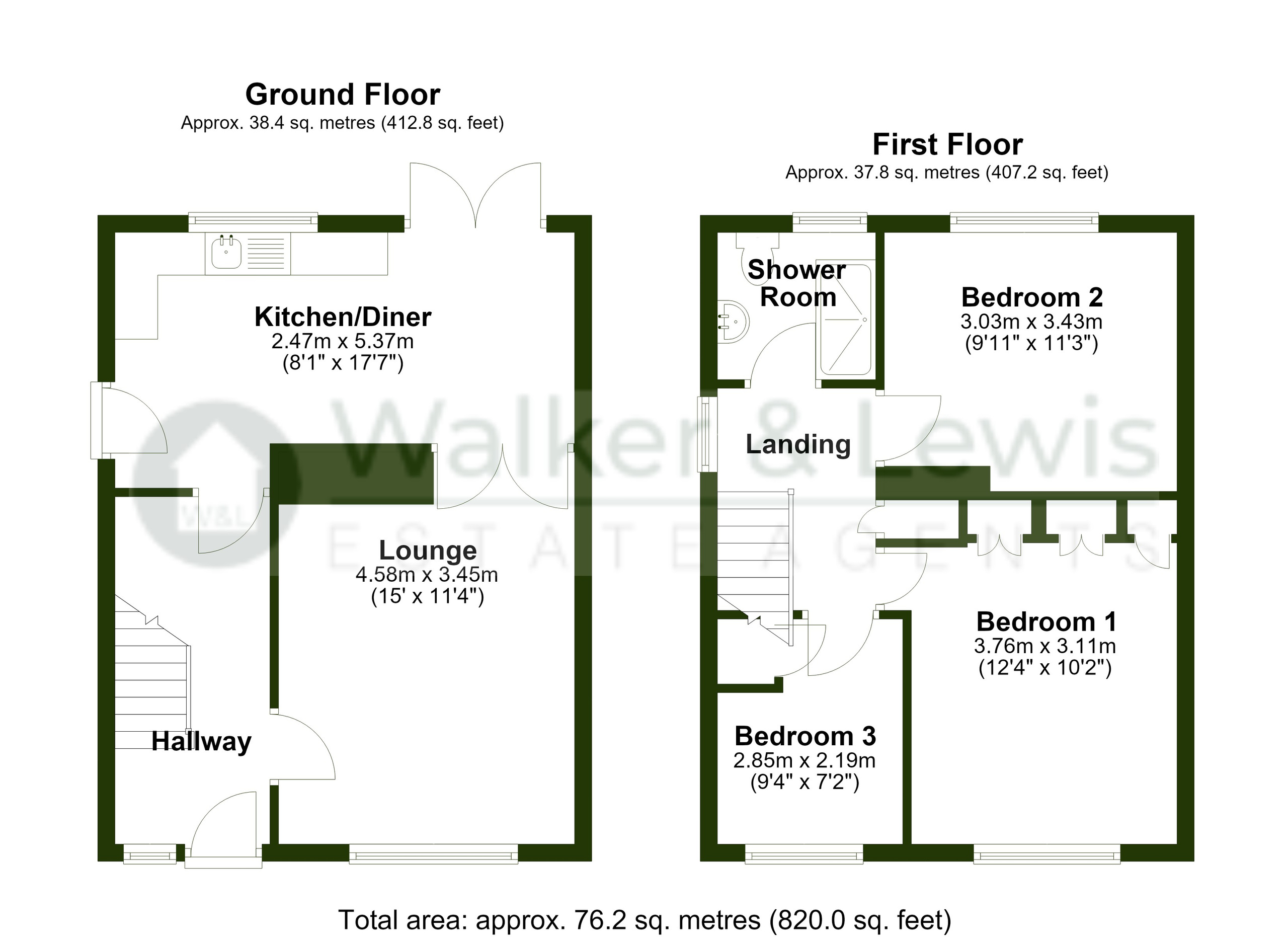 12 Oakfield Crescent, Pontypridd floorplan