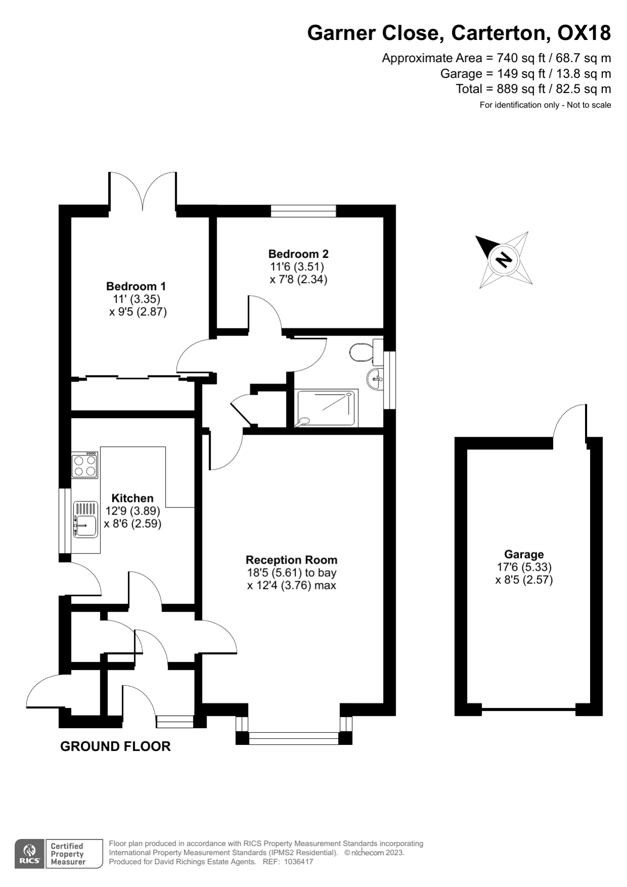 Garner Close, Carterton, Oxfordshire OX18, 2 bedroom detached bungalow