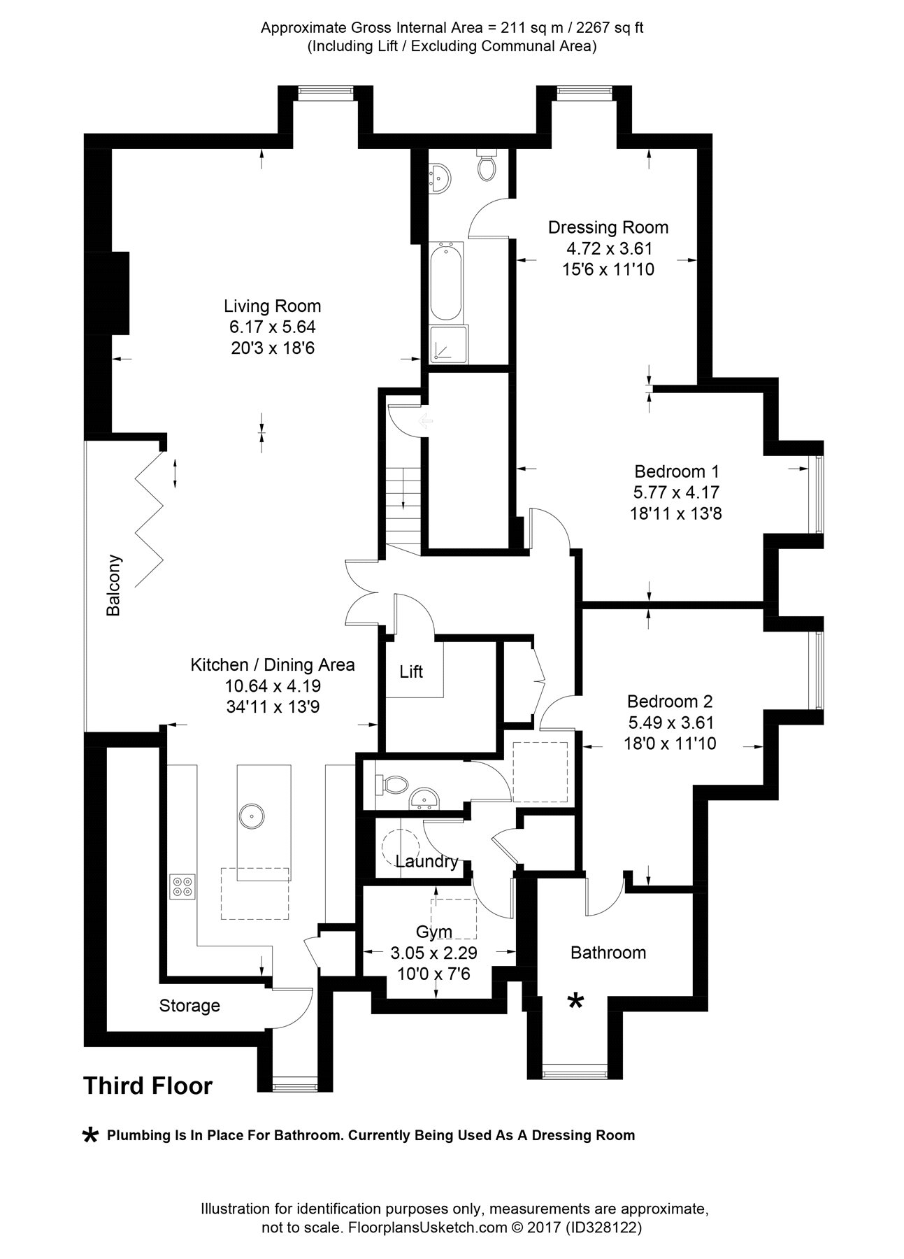 3 Bedrooms Flat for sale in Gower Road, Weybridge, Surrey KT13