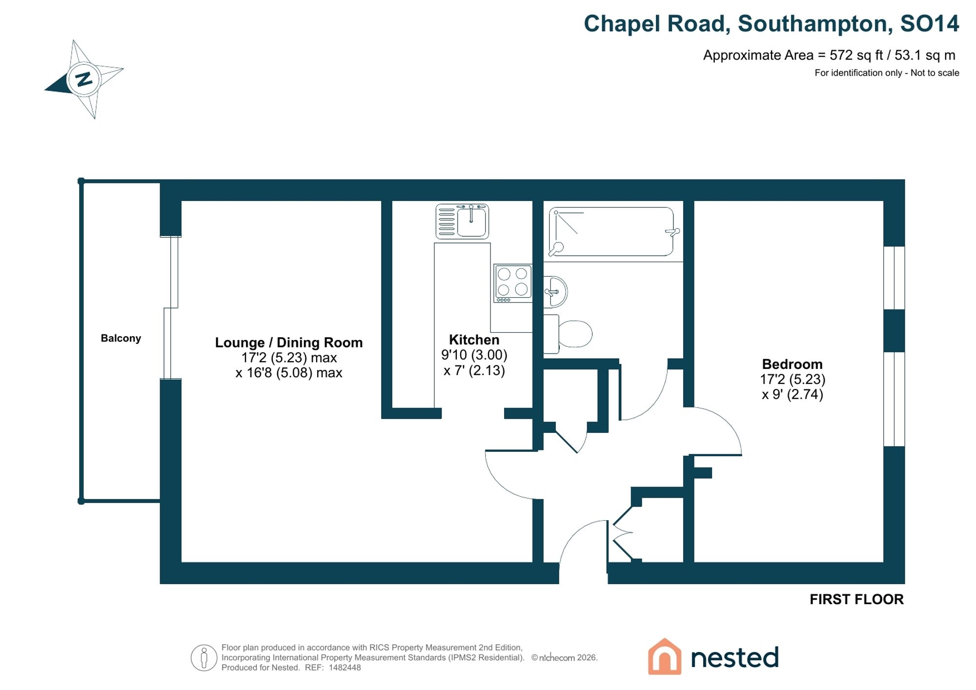Flat 4 52 Chapel Road, Southampton, Southampton floorplan