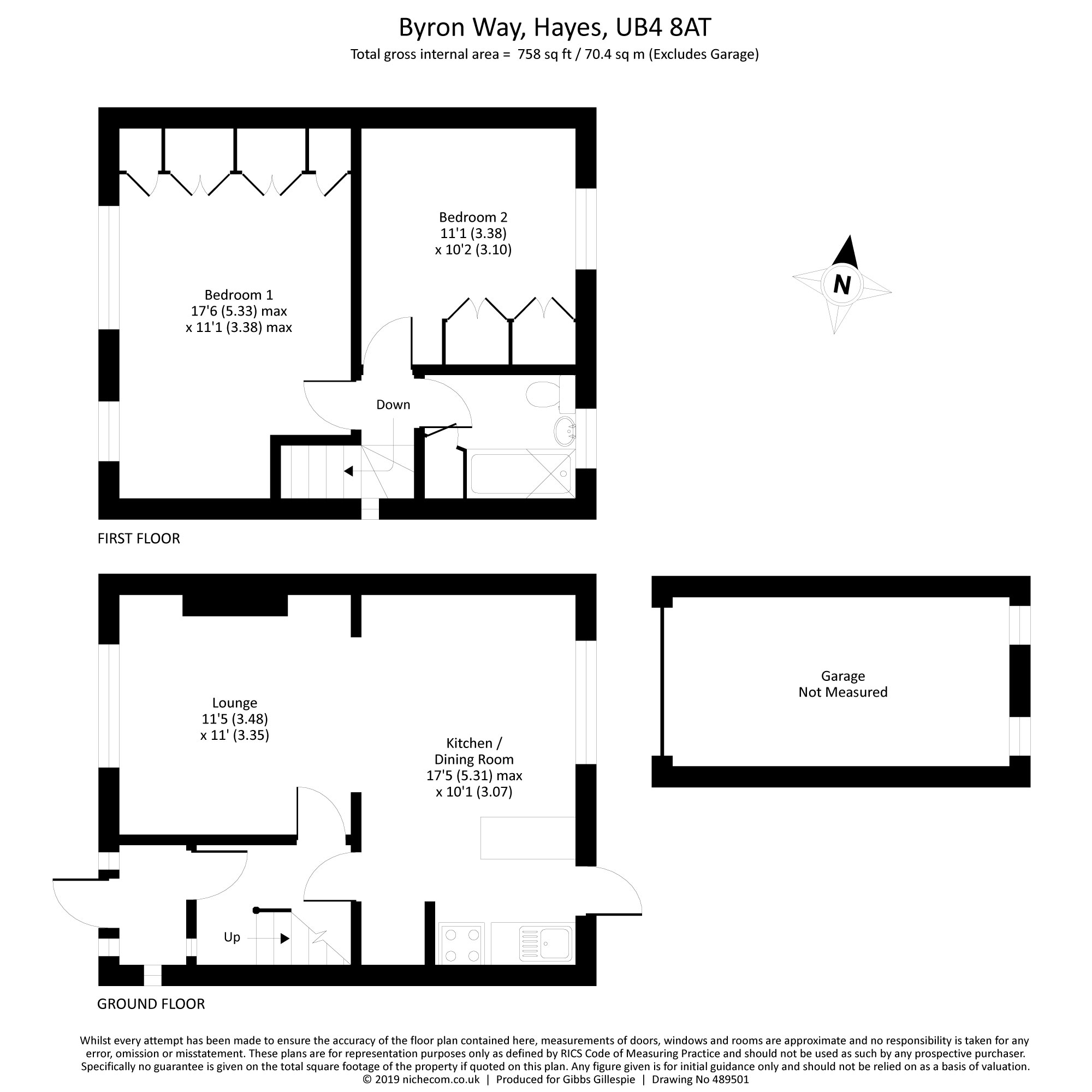 2 Bedrooms Semi-detached house for sale in Byron Way, Hayes, Middlesex UB4