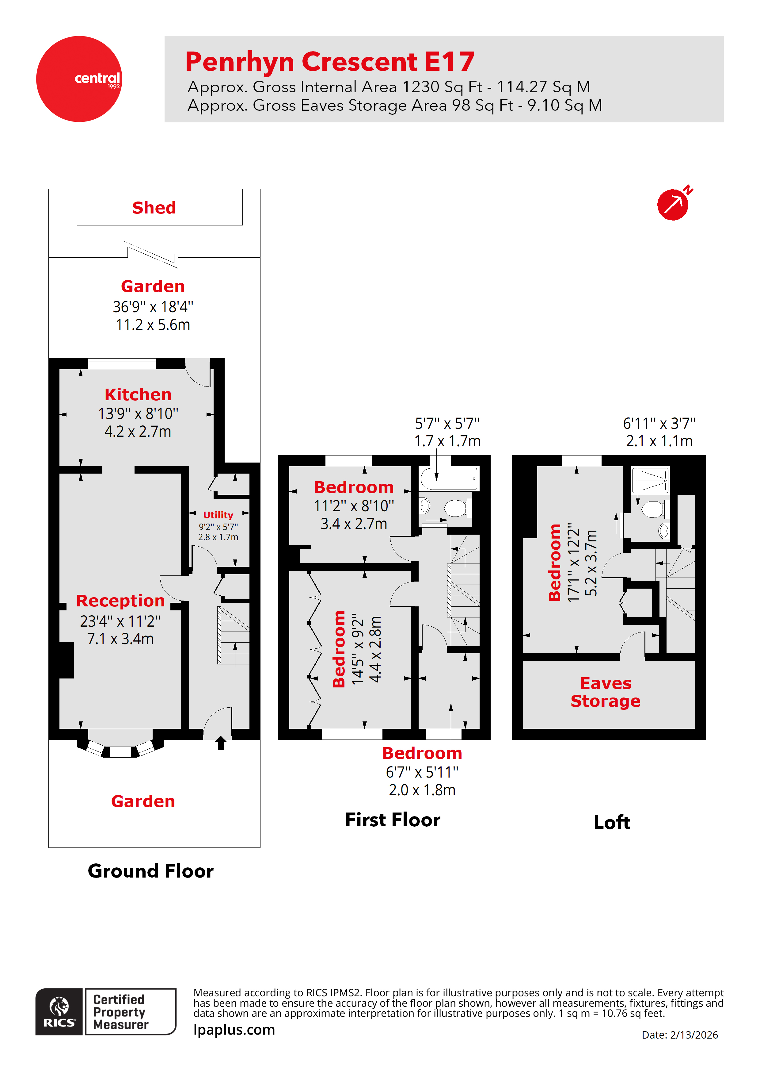 3, Penrhyn Crescent, London floorplan