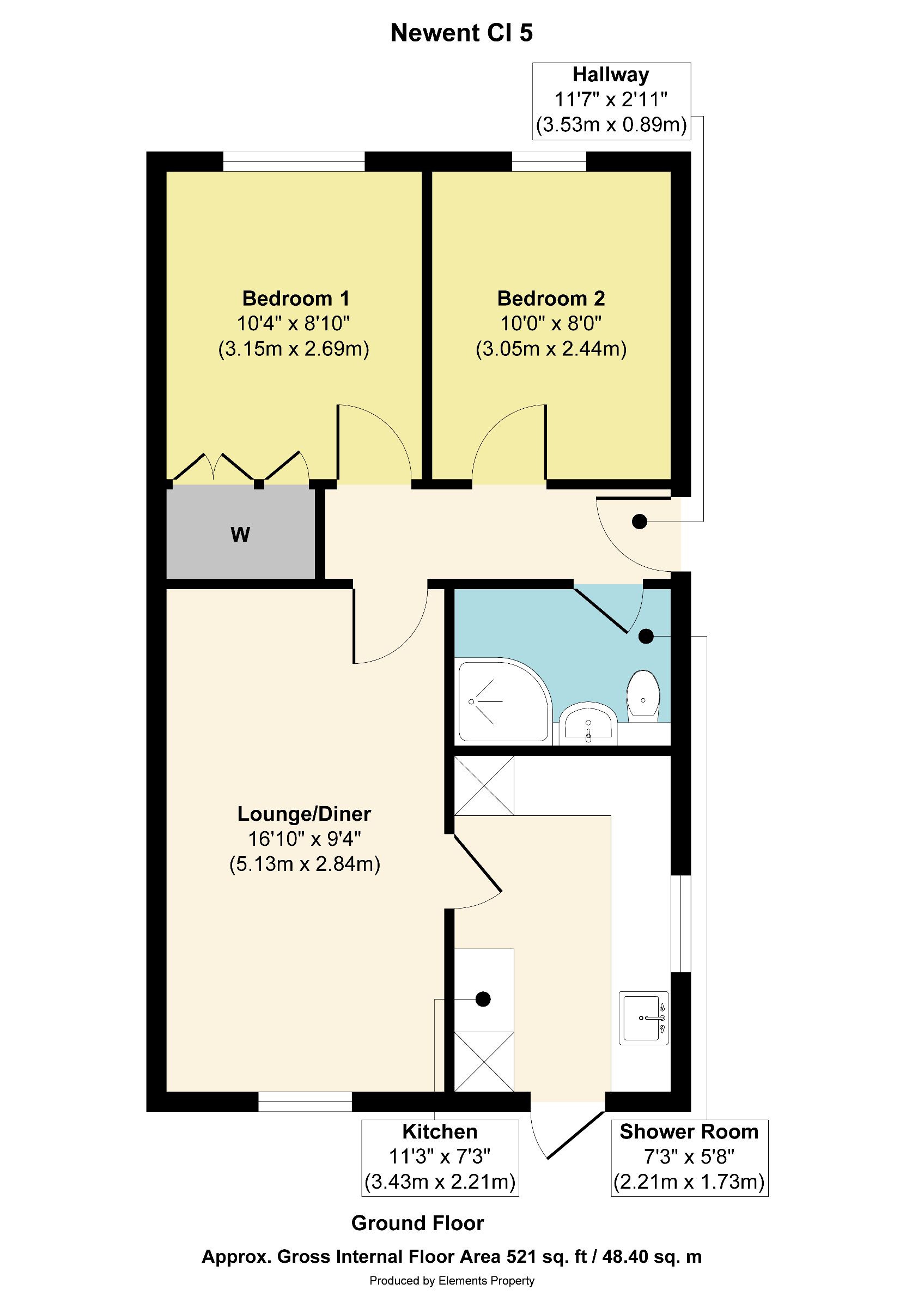 5 Newent Close, Willenhall floorplan