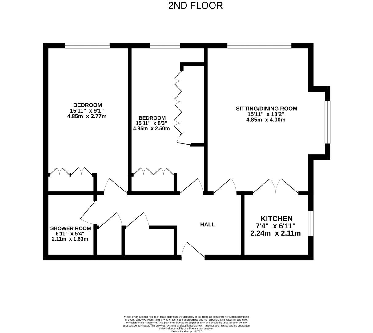 Flat 32, Cedar Court, Woodbury Lane, Tenterden floorplan