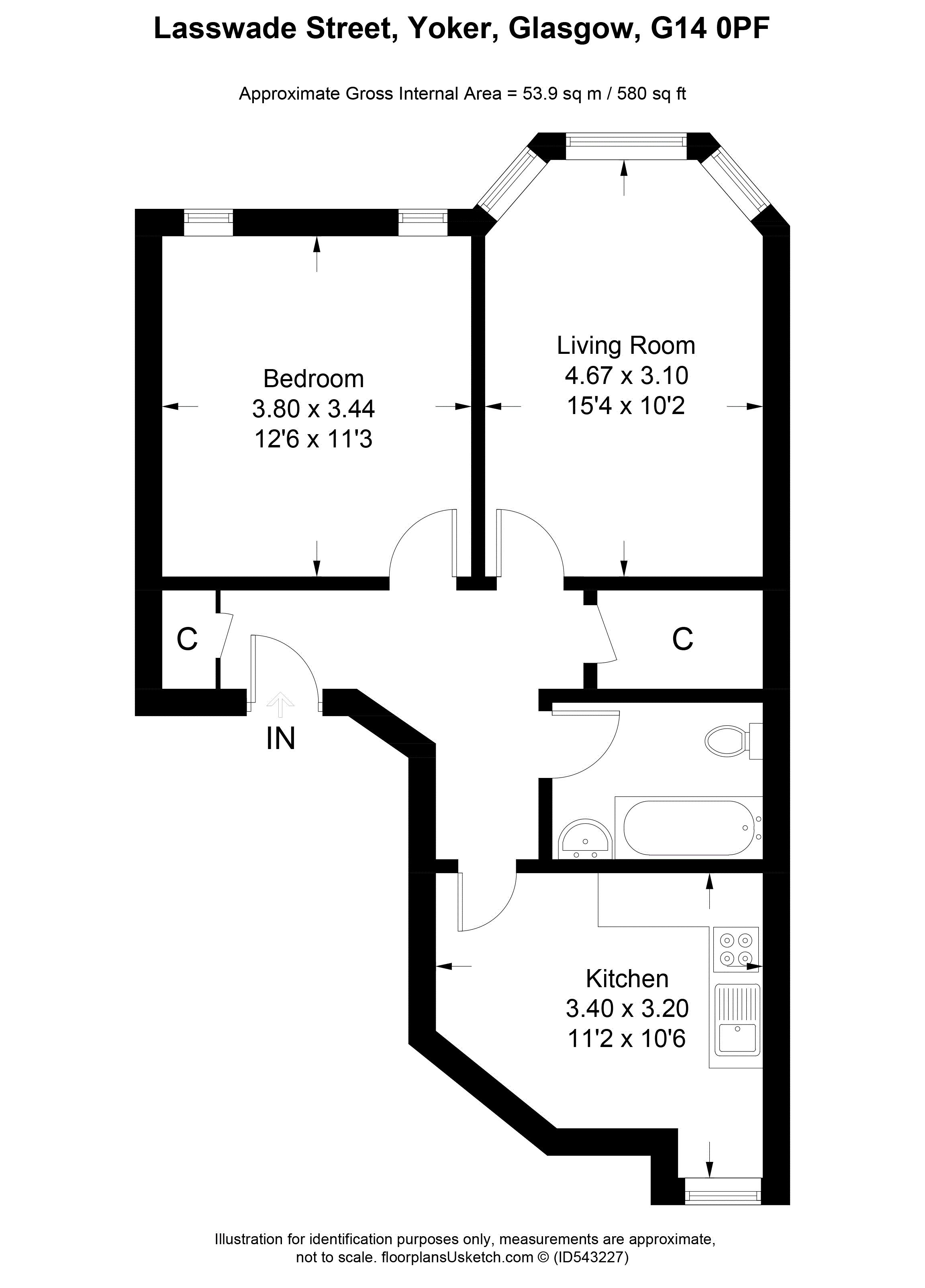 1 Bedrooms Flat for sale in Lasswade Street, Glasgow G14