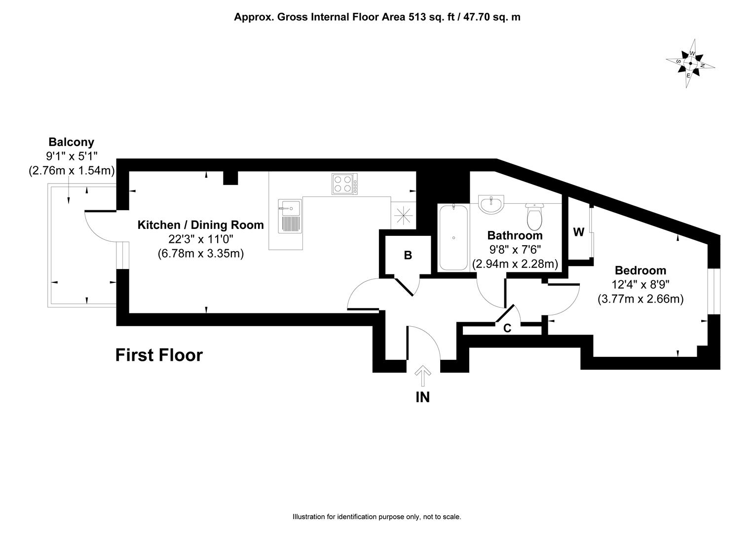 Flat 27, St Andrews Court, 1, Scotland Green, London floorplan