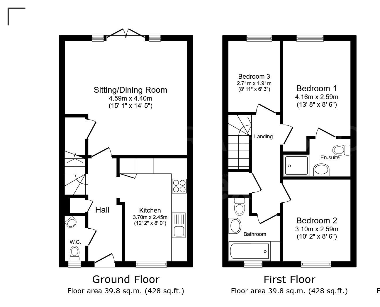 60, Whitaker Close, Exeter floorplan