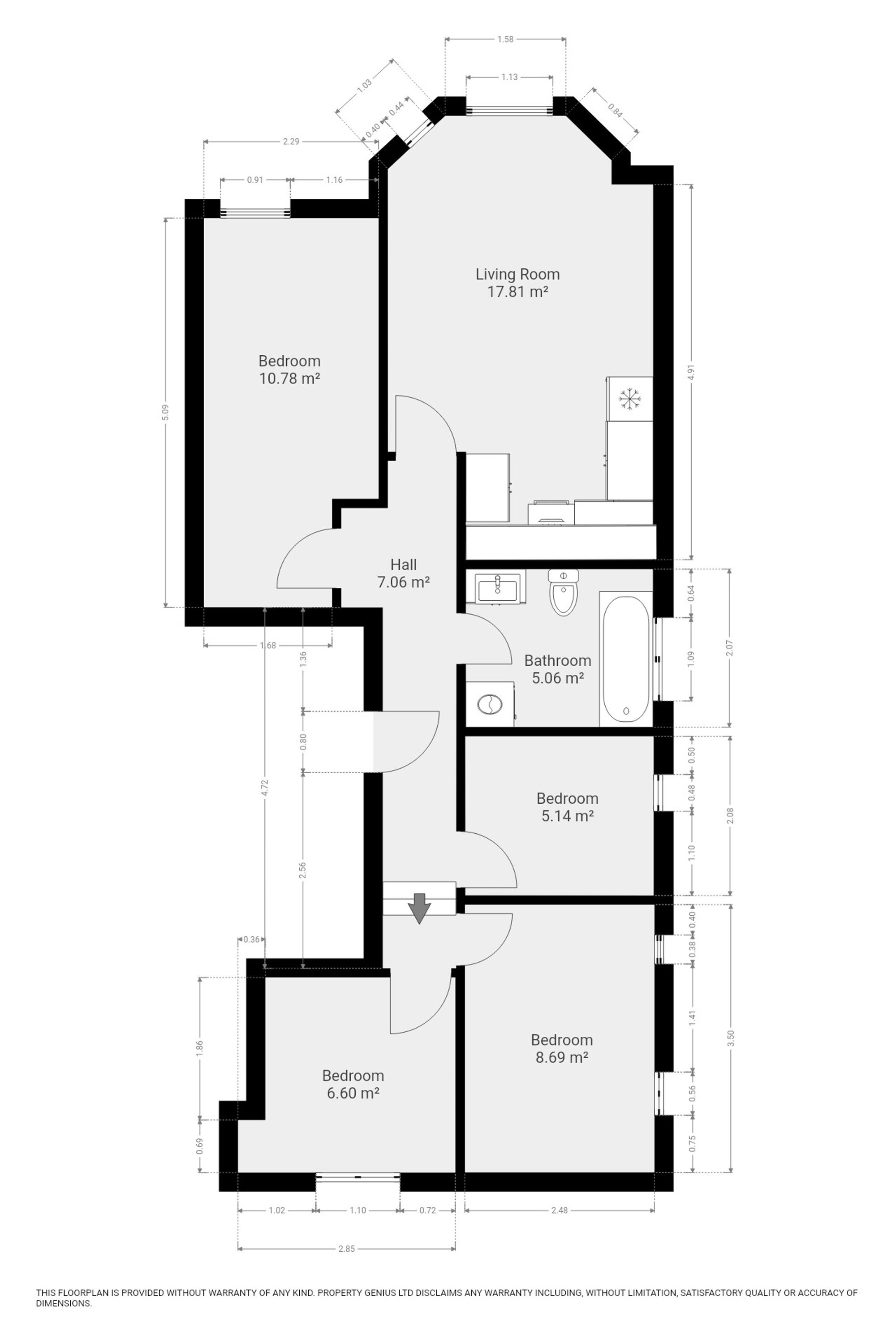 Flat 2, 8 Deerpark Road, Manchester floorplan