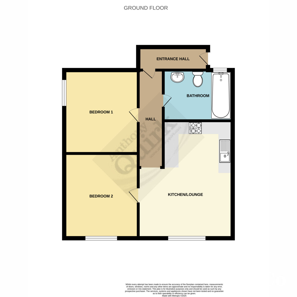 Flat Flat 1, 1, The Delawares, Foksville Road, Canvey Island floorplan