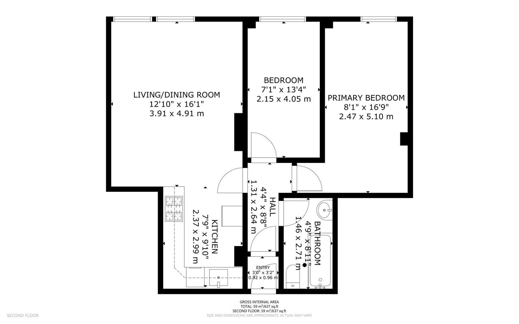 Flat 2, Dick Turpin House, 69 Barking Road, London floorplan