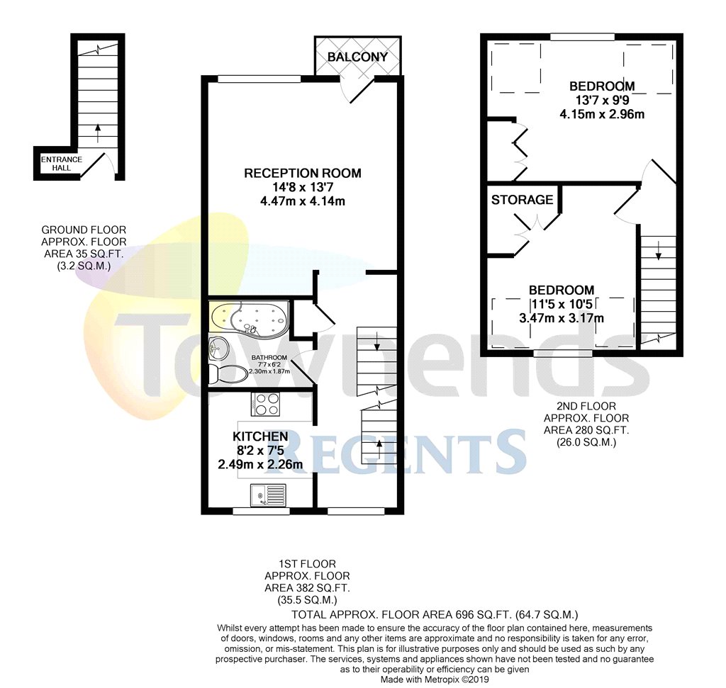 2 Bedrooms Maisonette for sale in Benwell Court, Sunbury-On-Thames, Surrey TW16