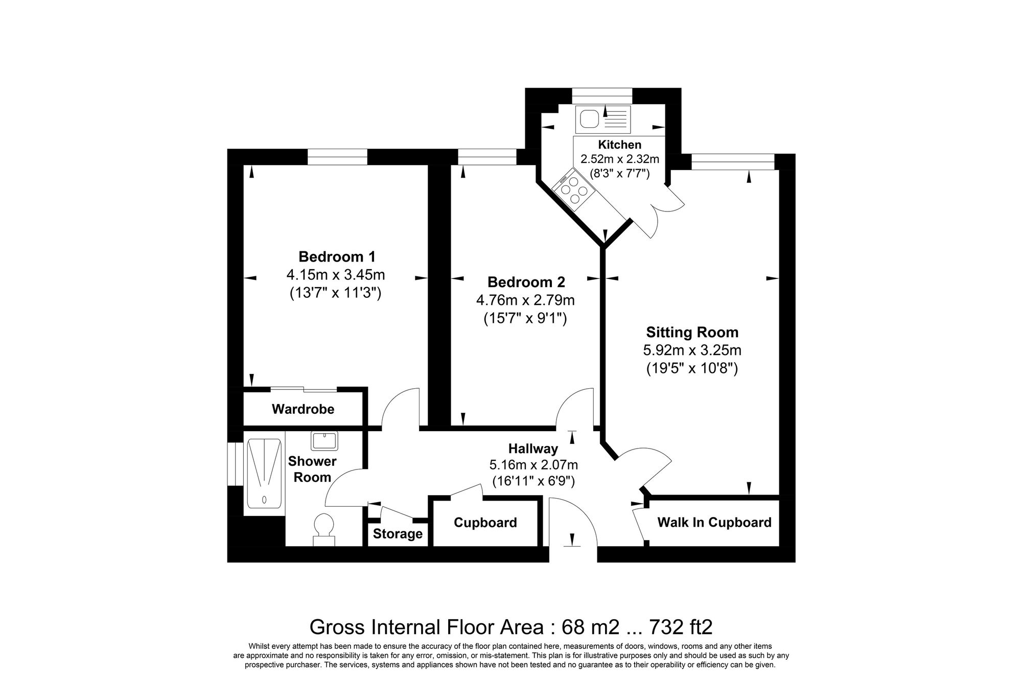 Apt 15, Southwood Court Southend Road, Billericay floorplan