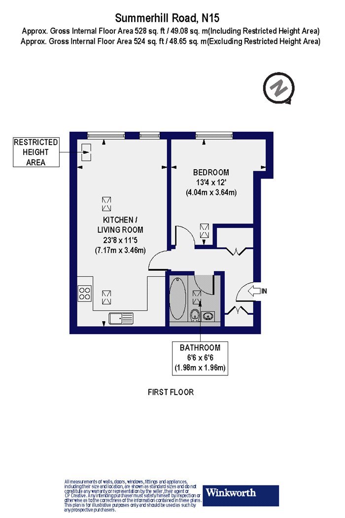 Summerhill Road, South Tottenham N15, 1 bedroom flat for sale