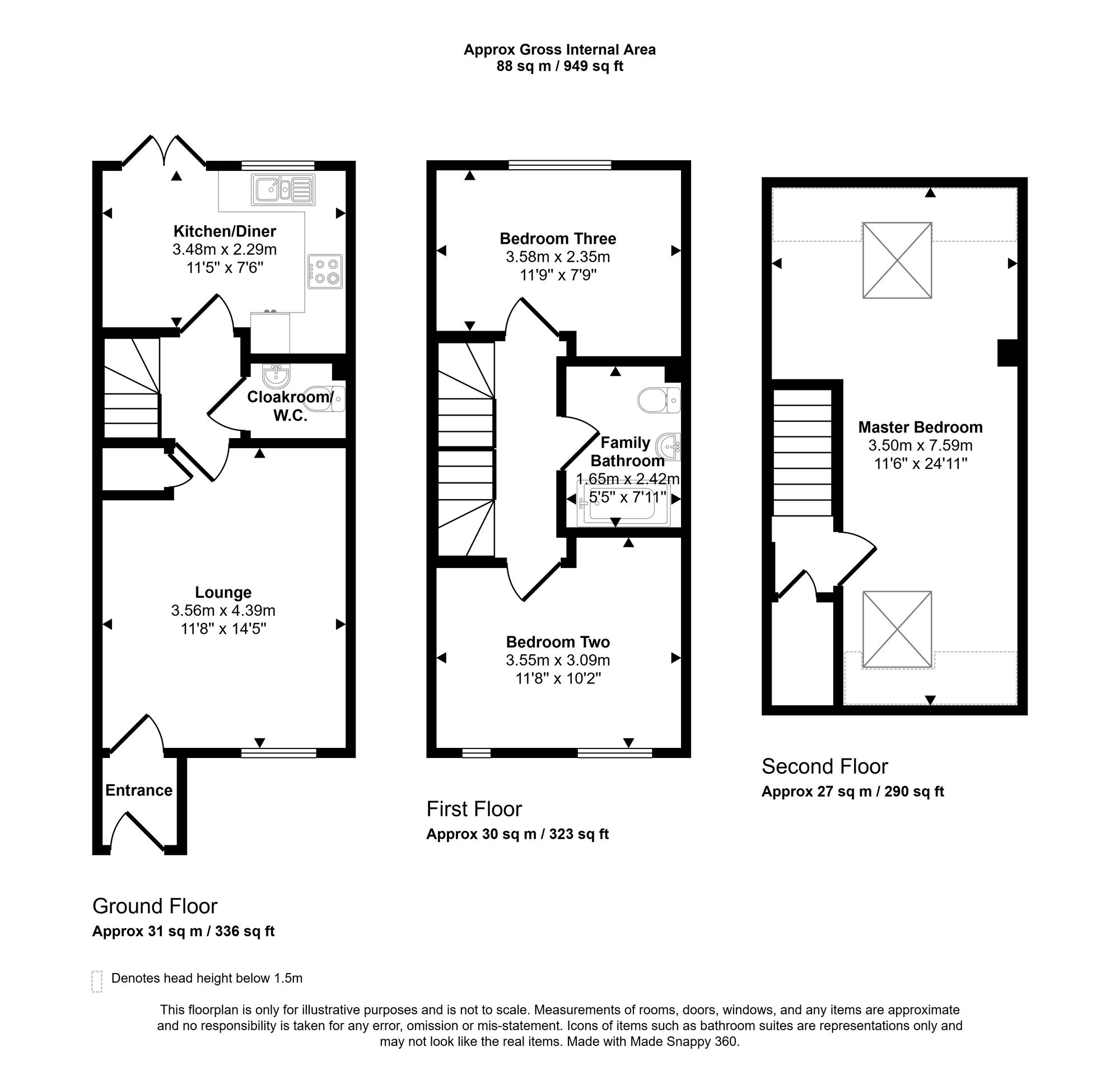 3 Clos Olympaidd, Port Talbot floorplan