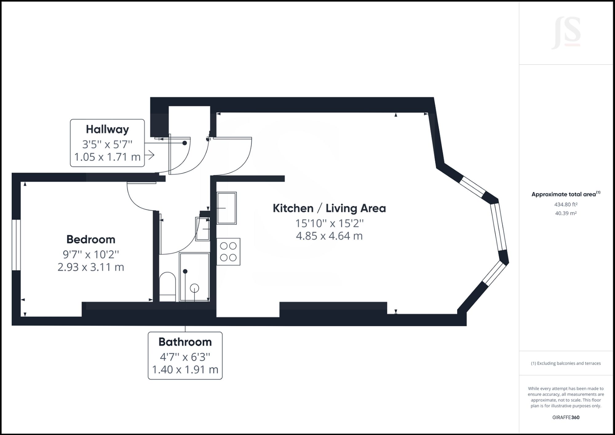 Flat 5, 84 Marine Parade, Worthing floorplan