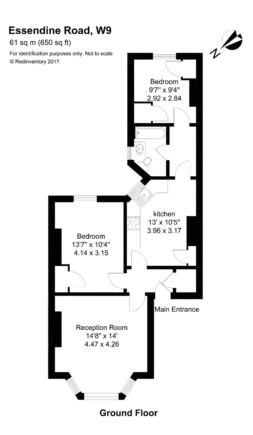 Flat 1, 21, Essendine Road, London floorplan