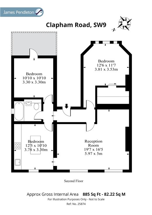 2 Bedrooms Flat to rent in Clapham Road, Clapham, London SW9