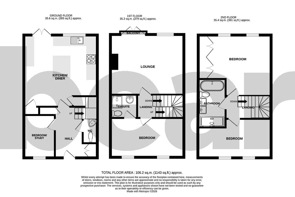 7, Hogarth Way, Rochford floorplan