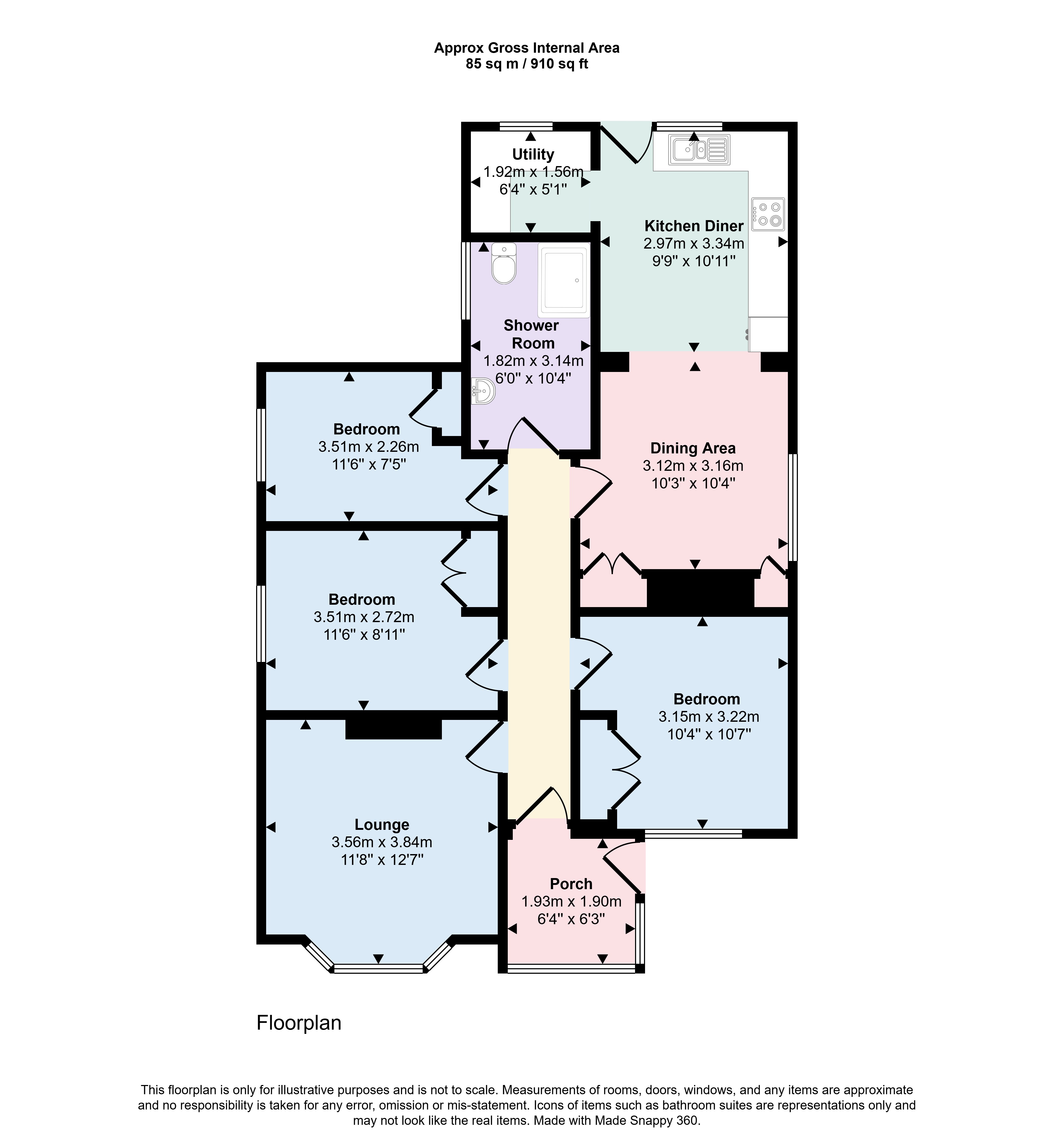 18, Eastcliffe Road, Par floorplan
