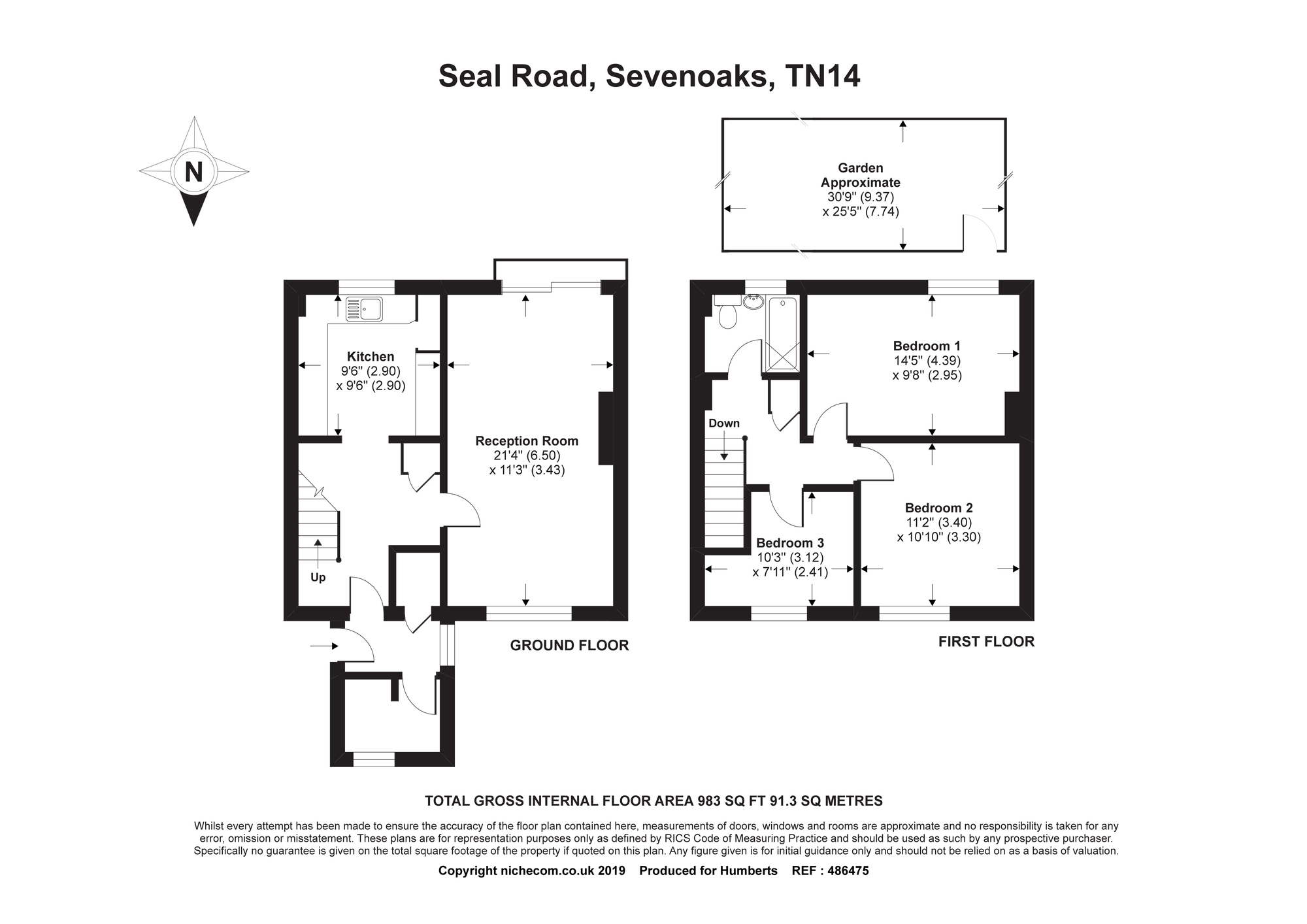 3 Bedrooms Flat for sale in Seal Road, Sevenoaks, Kent TN14