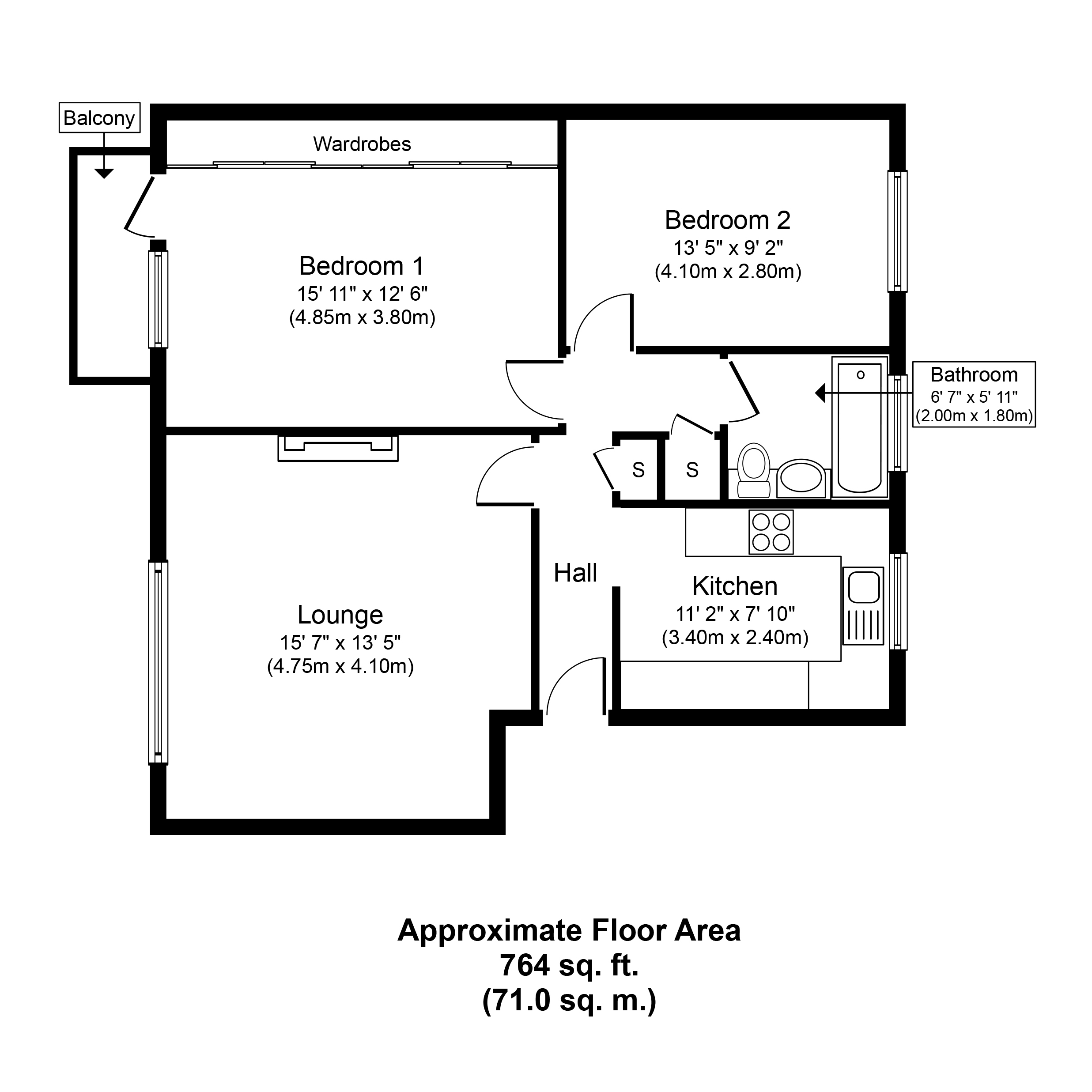 2 Bedrooms Flat to rent in Hempstead Road, Watford WD17