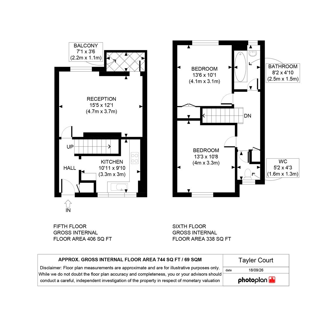 Flat 35, Tayler Court, Dorman Way, London floorplan