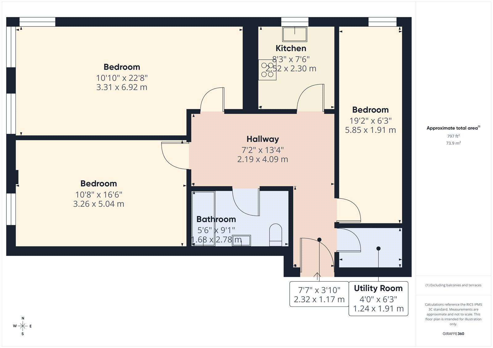 Flat 2 86-90,, High Street, Middlesex floorplan