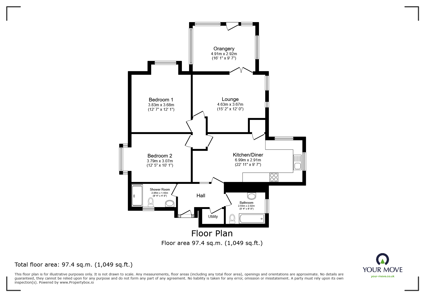 2, Near Royd Gardens, Barnsley floorplan