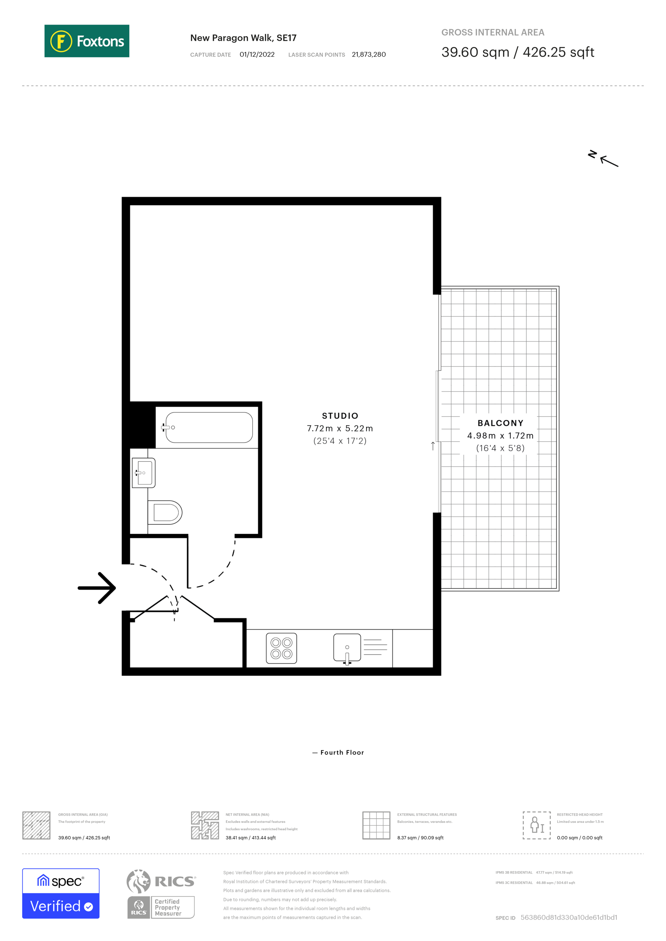 New Paragon Walk, Elephant and Castle floorplan