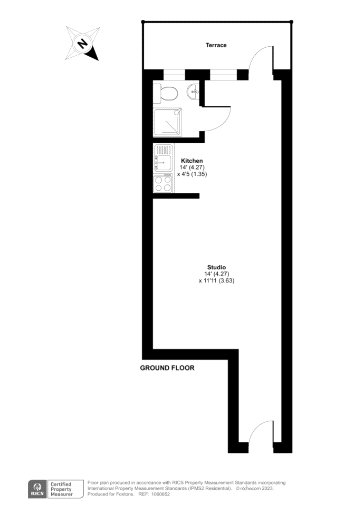 Flat D, 423, Hornsey Road, London floorplan
