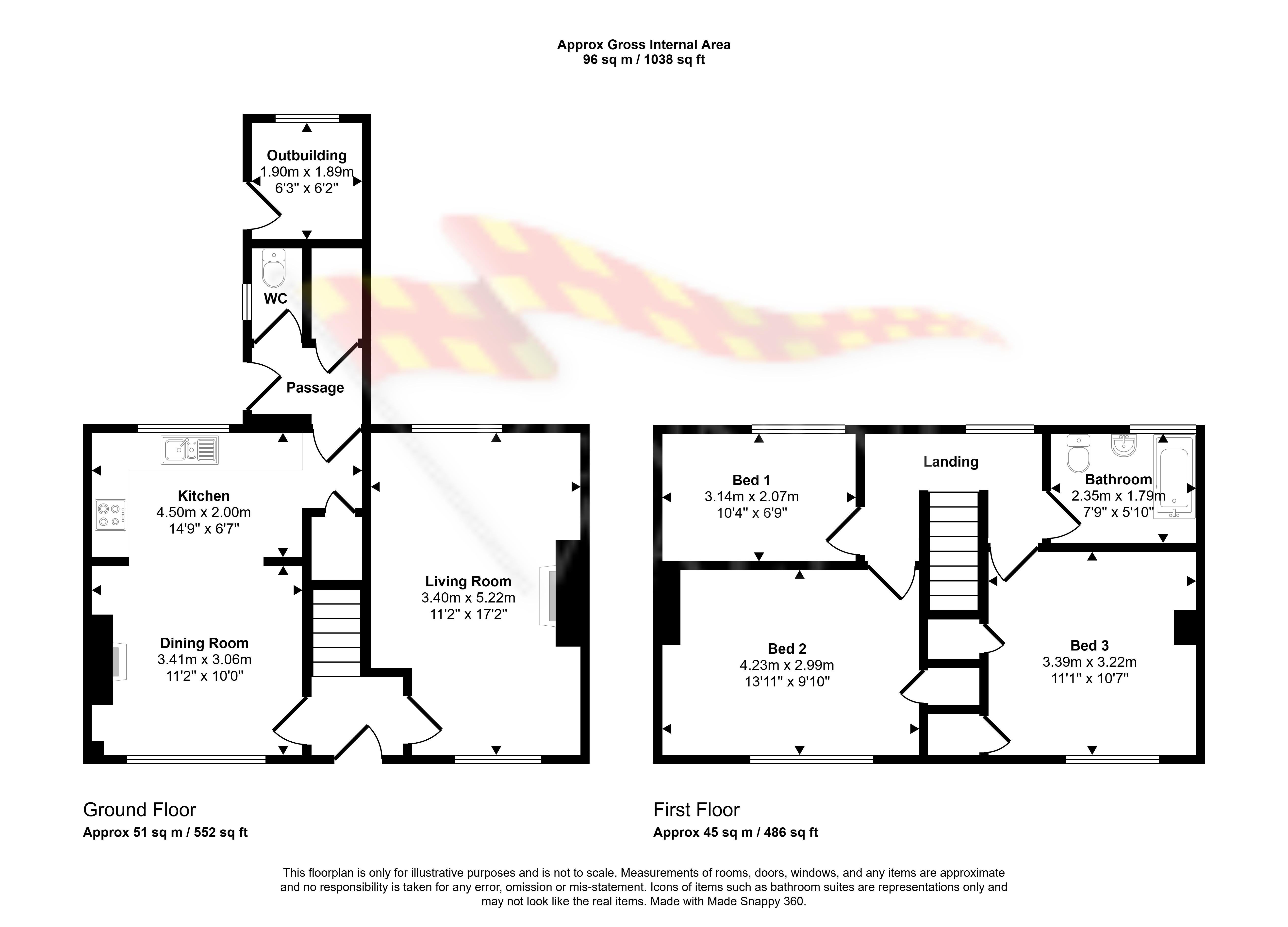 43, The Firs, Alston floorplan